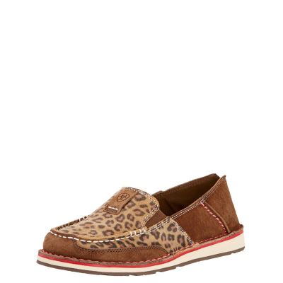 Ariat Cruiser Koyu Kahverengi / Leopar Loafer Ayakkabı Bayan (34917-866)